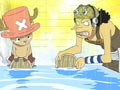 Duel entre Elastique et Glace. Luffy contre Aokiji !