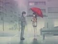 A Red Umbrella in the Rain