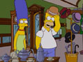 Homer rentre dans la reine