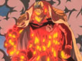 La tnacit d'Akainu ! Luffy attaqu par des poings de magma !
