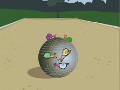 Des escargots qui jouent  la ptanque

